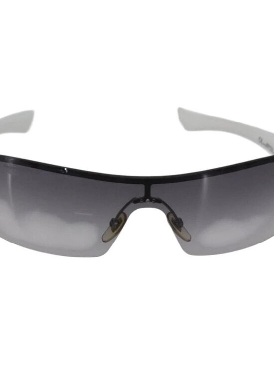 GUCCI Rimless Sunglasses plastic White Gray Auth am10786 main image 5